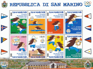 2001 FOGLIETTO GIOCHI PICCOLI STATI