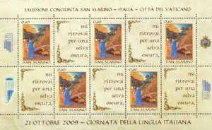 2009 SAN MARINO LINGUA ITALIANA FOGLIETTO