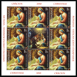 2010 ROMANIA NATALE MINIFOGLI