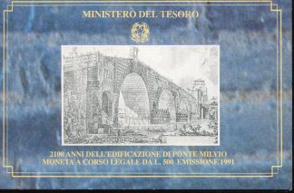 1991 2100 EDIFICAZIONE PONTE MILVIO BLISTER UFFICIALE