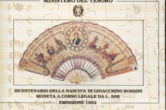 1992 200 ANNIVERSARIO NASCITA GIOACCHINO ROSSINI BLISTER UFFICIALE