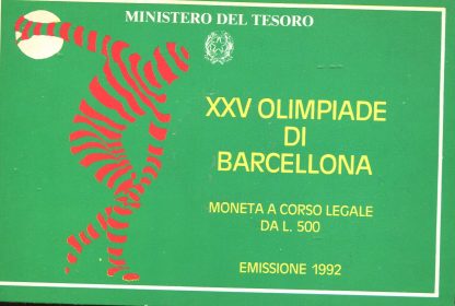 1992 XXV OLIMPIADE DI BARCELLONABLISTER UFFICIALE
