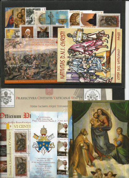 <b>2012 </b> (ANN.CPL) Francobolli Vaticano  - Pontificato di Benedetto XVI