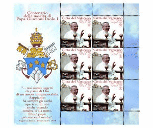 2012 FOGLIETTO PAPA GIOVANNI PAOLO I