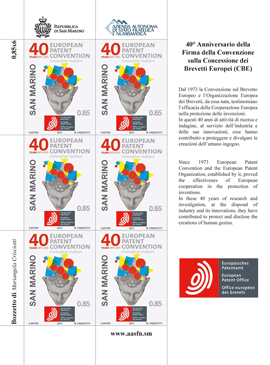 2013 MINIFOGLIO BREVETTI EUROPEI