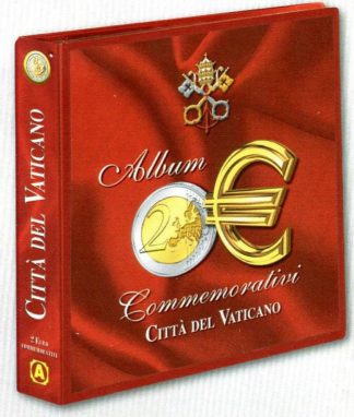 ALBUM PER 2 EURO VATICANO CON CUSTODIA ROSSA - ABAFIL