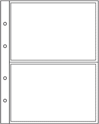 cod.338575 Fogli NUMIS 2C (per banconote e cartoline fino a 165x107mm)