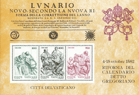 1982 FOGLIETTO CALENDARIO GREGORIANO