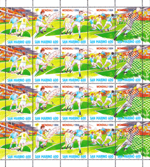 1994 MINIFOGLIO MONDIALI CALCIO USA