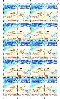 1998 MINIFOGLIO DIRITTI UOMO