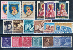 <b>1954 </b> (ANN.CPL) Francobolli Vaticano - Pontificato di Pio XII