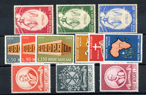 <b>1969 </b> (ANN.CPL) Francobolli Vaticano  - Pontificato di Paolo VI