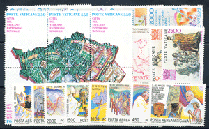<b>1986 </b> (ANN.CPL) Francobolli Vaticano  - Pontificato di G. Paolo II