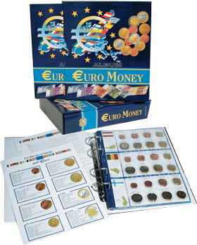 ALBUM EURO MONEY COMPLETO DEI FOGLI PER I 20 PAESI DELL' EURO - ABAFIL