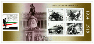 2015 FOGLIETTO DA 4 VAL. - PRIMA GUERRA MONDIALE