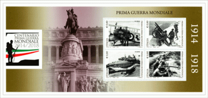 2015 FOGLIETTO DA 4 VAL. - PRIMA GUERRA MONDIALE