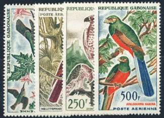 GABON 1963/4 - UCCELLI
