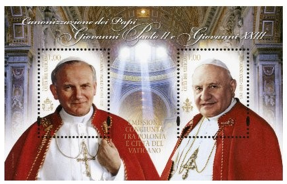2014 FOGLIETTO CANONIZZAZIONE DEI DUE PAPI