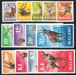 MALAWI 1971 - FAUNA