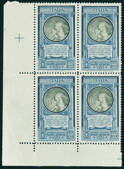 1932 REGNO P.A. DANTE QUARTINA INTEGRA