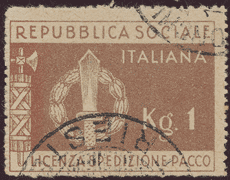 1944 (007) REPUBBLICA SOCIALE F.M. USATO