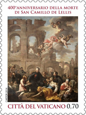 2014 MINIFOGLIO 400° Anniversario della morte di San Camillo de Lellis