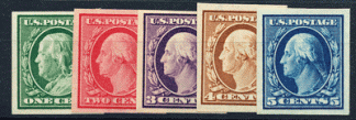 1908/09 - Stati Uniti  - Effigi Franklin e Washington