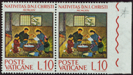 1964 - Vaticano  - Natale non dentellato