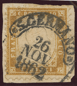 1862 (2) VITT. EM. II N. 1e USATO