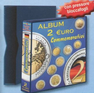 offerta 2 ALBUM PER 2 EURO COMMEMORATIVI 5 ZECCHE GERMANIA CON FOGLI DAL 2006 AL 2023 -ABAFIL