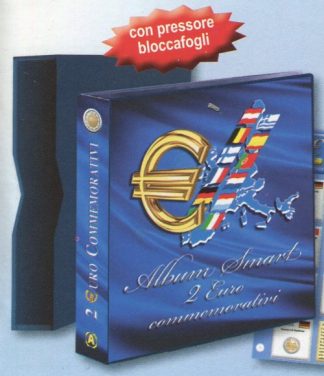ALBUM SMART PER 2 EURO COMMEMORATIVI COMPLETO DI FOGLI DAL 2020 AL 2022 - ABAFIL
