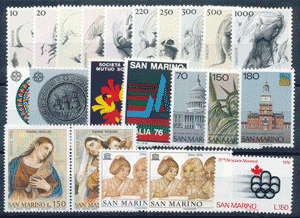 1976 (ANN. CPL) Francobolli San Marino 1976