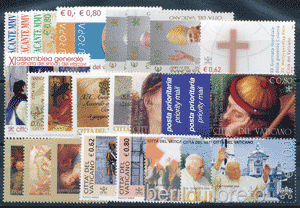 <b>2005 </b> (ANN.CPL) Francobolli Vaticano  - Pontificato di Benedetto XVI