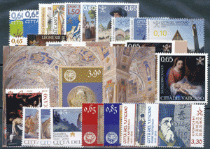 <b>2010 </b> (ANN.CPL) Francobolli Vaticano  - Pontificato di Benedetto XVI