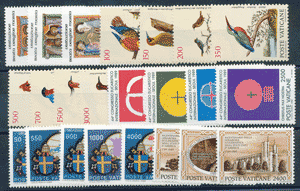 <b>1989 </b> (ANN.CPL) Francobolli Vaticano  - Pontificato di G. Paolo II
