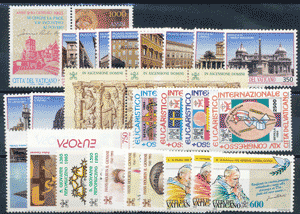 <b>1993 </b> (ANN.CPL) Francobolli Vaticano  - Pontificato di G. Paolo II