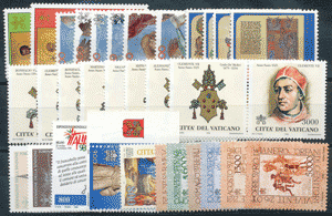 <b>1998 </b> (ANN.CPL) Francobolli Vaticano  - Pontificato di G. Paolo II