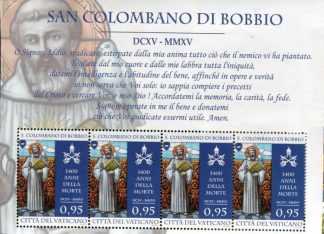 2015 FOGLIETTO 1400 anniversario della morte di San Colombano di Bobbio
