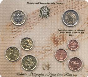 2003 Divisionale Euro Italia  - 8 Valori