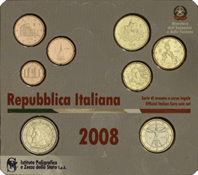 2008 Divisionale Euro Italia  - 8 Valori