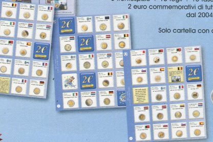 OFFERTA - 2 ALBUM SMART PER 2 EURO COMMEMORATIVI CON FOGLI DAL 2004 AL 2021 - ABAFIL - immagine 2