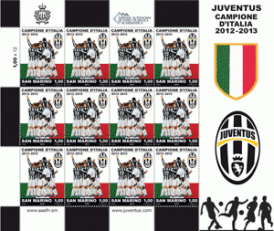 2013 MINIFOGLIO JUVENTUS CAMPIONE 2013