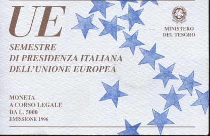 1996 Semestre presidenza italiana dell unione europea BLISTER UFFICIALE