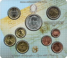 2005 Divisionale Euro Italia  - 8 Valori+Ag