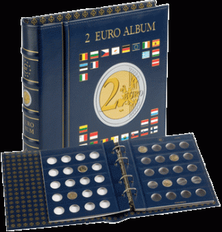 ALBUM VISTA PER I 2 EURO COMMEMORATIVI - LEUCHTTURM