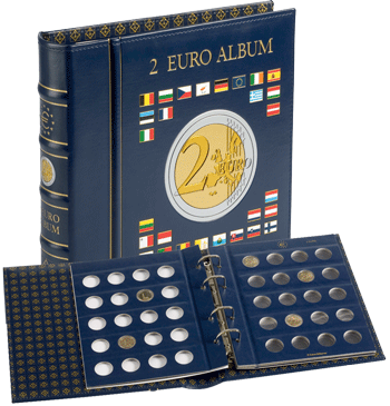 ALBUM VISTA PER I 2 EURO COMMEMORATIVI - LEUCHTTURM