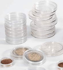 CAPSULE PER MONETE DELL' EURO IN CONFEZIONE DA 10 - LEUCHTTURM