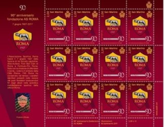 2017 90° A.S. ROMA minifoglio San Marino