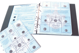 KIT INSERTI ORO (5pagine) per raccoglitori monete Regno