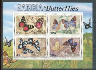 ZAMBIA 1980 - FARFALLE